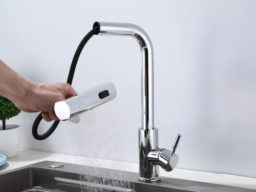 Homeline Küchenarmatur Küchenarmatur 360° Wasserhahn Küche Mischbatterie Spültisch Chrom (Mit flexibel, Schläuche, Wasserhahn)