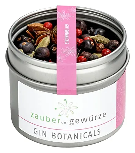 Zauber der Gewürze Gin Botanicals - Gewürze für Gin Tonic, außergewöhnliche Gin Tonics und Cocktails selber mixen, Top Qualität in wiederverschließbarer Aroma-Dose, 35 g