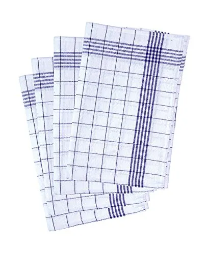 Karlowsky Geschirrtuch 50 x 70 cm, 10 Stück/Pack 100% Baumwolle blau/weiß