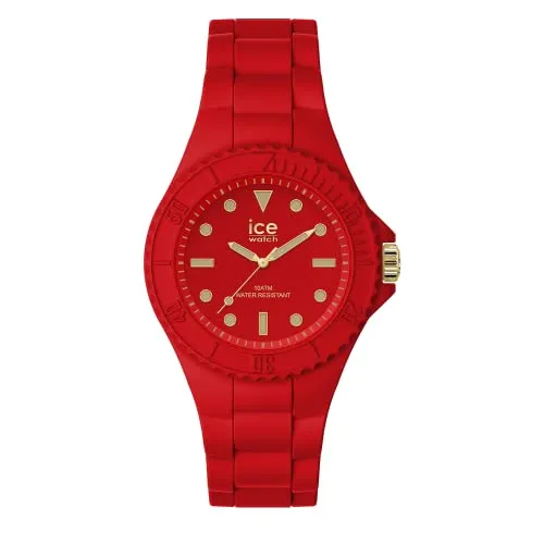 Ice-Watch ICE generation Glam red - Rote Damenuhr mit Silikonarmband - Armbanduhren für Damen, trendige rote Farbe mit ultraweichem Silikonarmband, bietet modernen Fashion-Touch und ist bis 10 ATM wasserdicht.