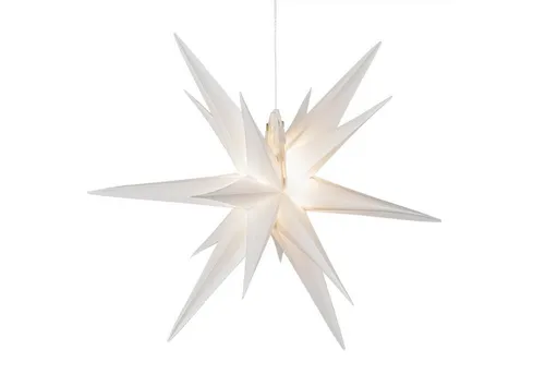 Produktbild MARELIDA LED-Stern für außen LED Weihnachtsstern 3D Leuchtstern Hängestern Timer 30cm für Außen, LED Classic, warmweiß (2100K bis 3000K)
