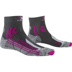 X-Socks Trek Outdoor Low Cut Women anthracite/fuchsia (G041) 41-42 - Laufsocken für Damen, ideal für Trekkingtouren mit maximalem Komfort und Blasenschutz dank innovativer Technologien und optimalem Klimamanagement.