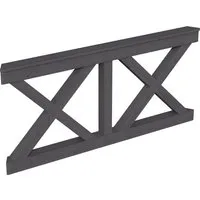 Brüstung Andreaskreuz SKAN HOLZ Nice Gr.3 - Schiefergrau - Hochwertiges Wandelement aus robustem Holz in elegantem schiefergrau, ideal für Ihren Gartenhaus-Bau und sorgt für Stabilität und Stil.