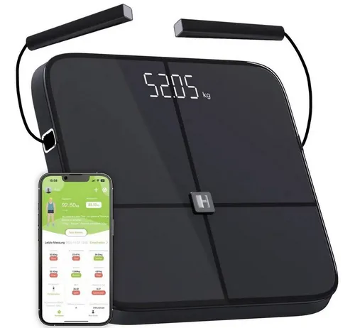Hammer Fitness Body Screen TX - 200 kg Körperwaage, präzise Messungen für Fitness- und Gesundheitsbewusste