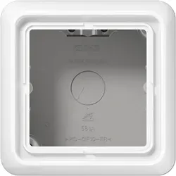 Jung CD581AWW Aufputz-Kappe 1-fach, Duroplast, Serie CD, alpinweiß