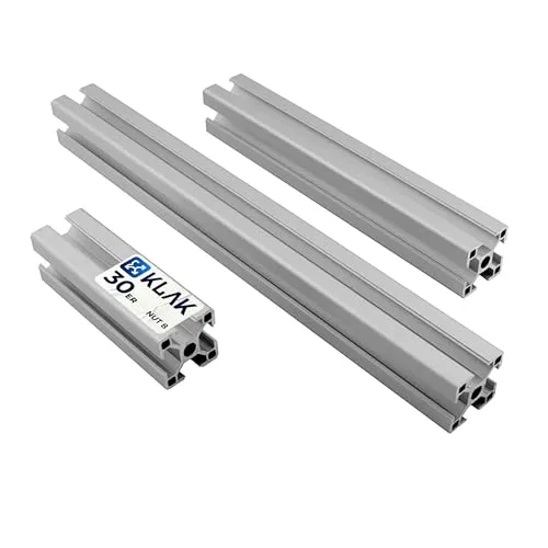 KLAK 30 - Aluprofil 30x30mm Nut 8 Aluminium Systemprofil Typ B 10cm 100mm