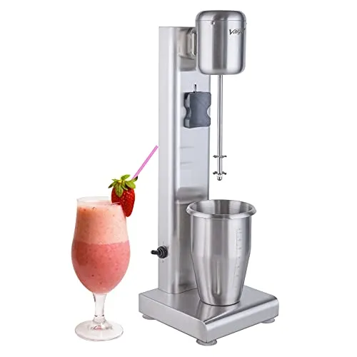 Valgus Edelstahl-Milchshaker-Maschine 1L geräuscharmer Stand-Getränkemixer-Mixer für Eiscreme, Fruchtsaft, Tiki- und Kakaogetränke