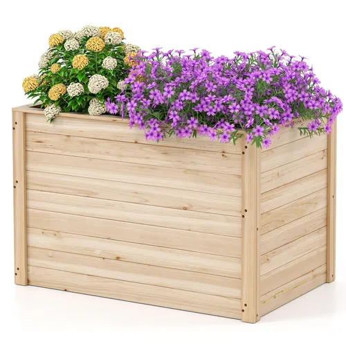 Hochbeet Blumenkasten Kräuterbeet aus Massivholz - Robustes Hochbeet mit 100 cm Länge und 65,5 cm Höhe, ideal für Blumen und Kräuter. Perfekt für Garten und Balkon, sorgt für eine ansprechende Gestaltung und einfache Pflege.