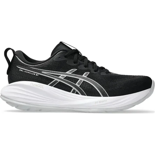 ASICS GEL-CUMULUS 27 Laufschuh, Gr. 40,5, schwarz - Sportliche Laufschuhe mit ASICS GELTM-Technologie für optimale Dämpfung und sanftes Abrollen. Ideal für Ausdauertraining und lange Strecken. Fällt klein aus, bitte 1,5 Größen größer bestellen.