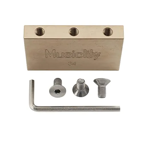 Musiclily Ultra 34mm Solide Messing Tremolo Block für Floyd Rose Locking Tremolo Steg E-Gitarre