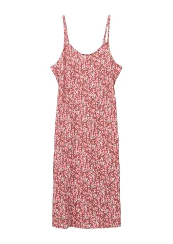 s.Oliver Minikleid mit floralem Muster in Rot - Lässiges kurzes Kleid mit Spaghettiträgern, aus 100% Viskose, ideal für sommerliche Anlässe und bequem im Loose Fit.