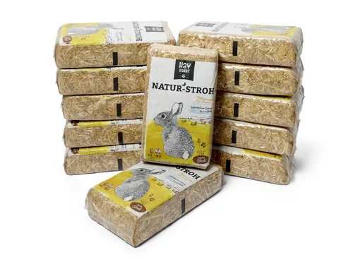 Hayrabbit - Natur-Stroh Für Kleintiere 12kg - Stroh Aus 100% Getreide