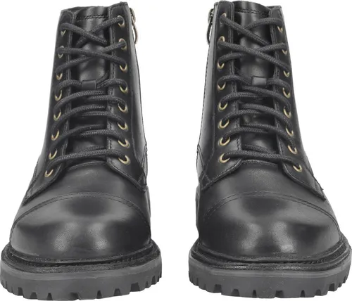 Clarks Stiefelette Leder Schnürstiefelette schwarz 42,5 EU - Wanderschuhe, aus hochwertigem Leder mit 4 cm Blockabsatz, ideal für stilvolle Wanderungen und den Alltag.