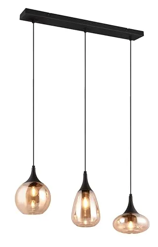 3-flammige Balkenpendelleuchte in orange von TRIO Leuchten