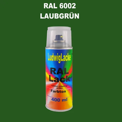 Ral Spraydose Seidenmatt 6002 Laubgrün 400ml auch in 1kg Dosen Rallack