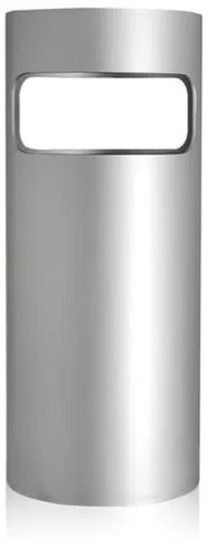 Kartell Schirmständer aus Plastik, silber, 25 x 60 cm - Drohnen-Zubehör: Stilvoller Schirmständer im runden Design mit zwei seitlichen Öffnungen, ideal für den Außenbereich und Made in Italy.