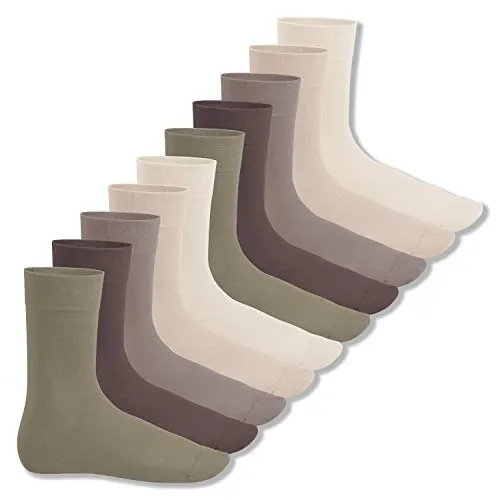 Footstar EVERYDAY! 10 PAAR Damen Herren Socken - Naturtöne 47-50