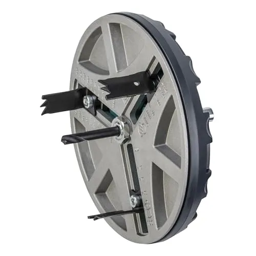 wolfcraft Lochsäge 5978000 - Verstellbarer Universal-Kreisschneider für Akkuschrauber und Bohrmaschine, ideal für Gipskarton und Holz von 45-130mm