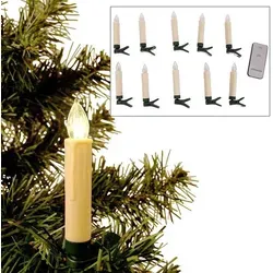 LED Weihnachtsbaumkerzen 10er-Set Christbaumkerzen kabellos Baumbeleuchtung