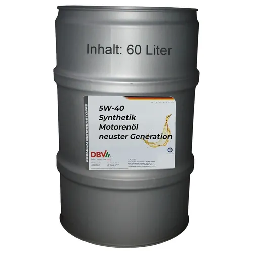 5W/40 DBV-Synthetik-Motorenöl 60-Liter-Fass