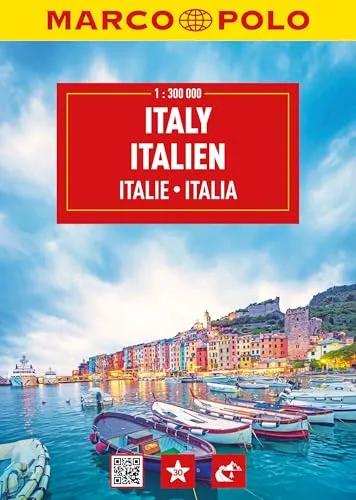 MARCO POLO Reiseatlas Italien 1:300.000: Straßenatlas und Autoatlas mit Europa in 1:4,5 Mio. Spiralbindung