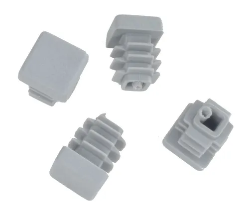 Walter Bethke GmbH & Co. KG Anhänger 20x Lamellenstopfen Vierkantrohrstopfen 15 x 15 mm (Außen) GRAU