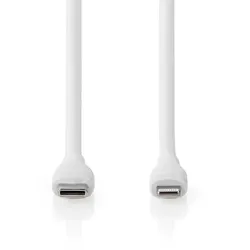 Nedis CCGB39800WT15 - 1,5 m Lightning zu USB C Kabel, 27 W Leistung und 3 A Outputstrom für schnelles Laden