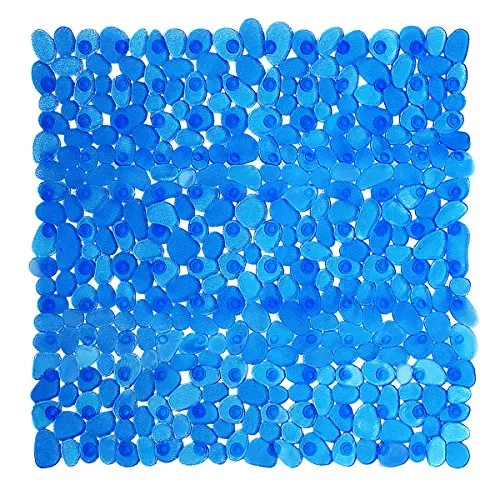 Duschmatte aus PVC Maße: 55x52, in blau
