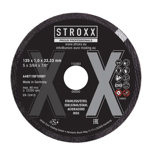 Stroxx Trennscheiben 125 x 1 x 22,23 XT70 Gerade Form, 25 Stück - 102-149 (25 Stück)