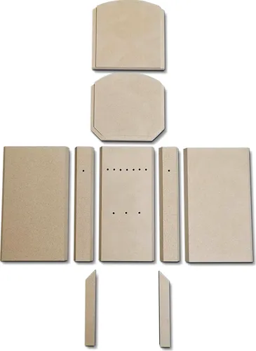 Feuerraumauskleidung für Thermia Hamburg Kaminofen - Sonstiges Kaminzubehör, passgenau aus Vermiculite für optimale Wärmeisolierung und einfache Montage, ideal für Thermia Hamburg Modelle.