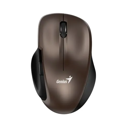 Genius Ergo 8200S Kabellose Maus, ergonomisches Design, leises Klicken, Braun (Schokolade)