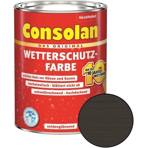 Consolan Wetterschutz-Farbe Kaffeebraun 750 ml Holzfarbe Deckfarbe