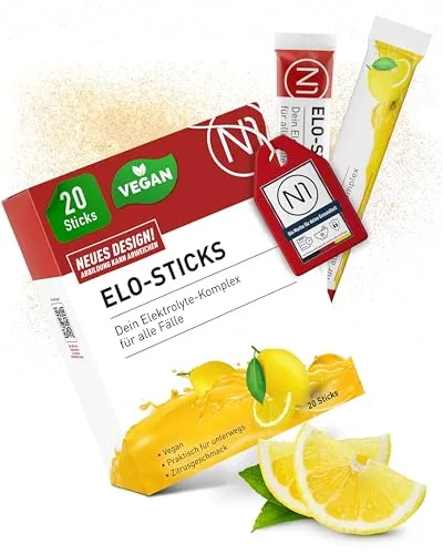 N1 Elo-Sticks 20 St. - Elektrolyt Pulver mit Citrus-Geschmack - Elektrolyte Sport für schnelle Hydration & Mineralstoff-Ausgleich mit Salzen, Zucker, Mineralien VirX Nas