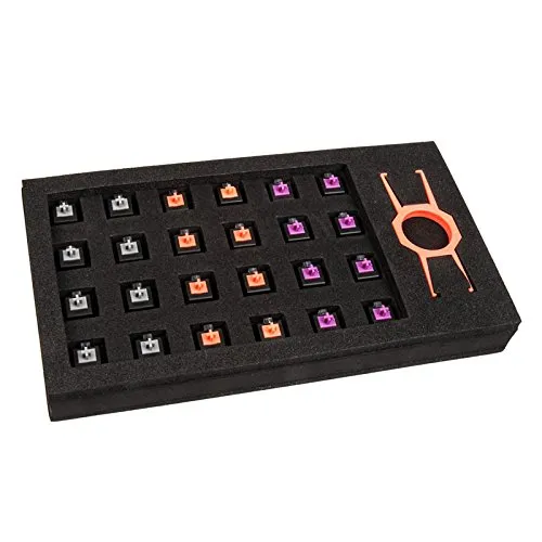 GEIL EPICGEAR DeFiant Switches 8 Pack - Grau/Orange/Lila - Mäuse - Hochwertige mechanische Switches für ein individuelles Tipperlebnis und optimale Gaming-Performance.