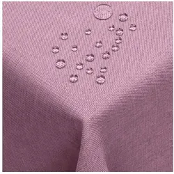 DecoHomeTextil Tischdecke Leinen Optik lila 130 x 340 cm in lila von DecoHomeTextil