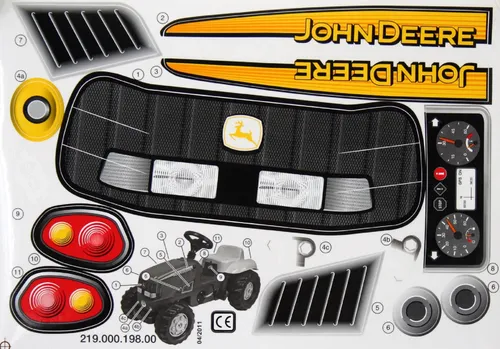 John Deere rolly toys Aufkleber Kid John Deere Trettraktor
