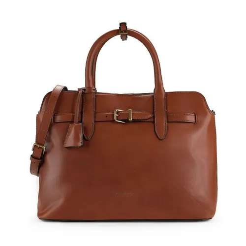Marc O'Polo Gigi Shopper Umhängetasche Dark Cognac - Handtasche aus hochwertigem Rindsleder mit verstärktem Boden und abnehmbarem Schulterriemen – ideal für stilvolle Auftritte im Alltag.