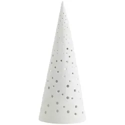Kähler Nobili Teelichthalter hoch H25.5 cm - Kerzenständer im skandinavischen Stil, aus feinstem Bone China, perfekt für festliche Anlässe und gemütliche Abende, bringt Eleganz und Wärme in Ihr Zuhause.