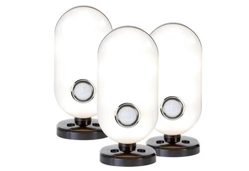 Northpoint LED Wandleuchte mit Bewegungsmelder 3er-Set in schwarz von Northpoint