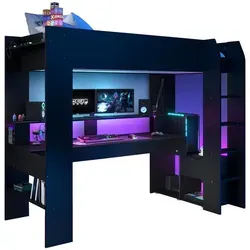 Parisot Meuble Hochbett in schwarz von Parisot Meuble