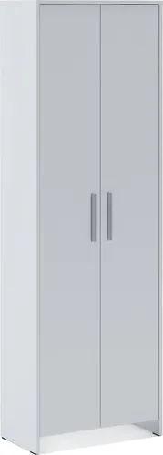 Schuhschrank Dabakumo, Schuhregal, Mehrzweck-Eingangsgarderobe, Möbel für Schuhe, 65x38h197 cm, Weiß