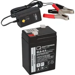 AKKU BATTERIE 6V 4,5Ah mit Lader - Zubehör für Elektrowerkzeug - Leistungsstarke AGM Akku-Batterie für zuverlässige Energie in Sicherheitstechnik und USV-Anlagen, inklusive Steckerlader mit Überladeschutz.
