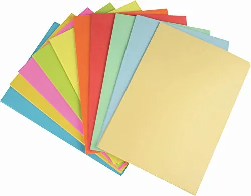 Blatt farbiges Druckerpapier / 10 Farben - pastell,neon,intensiv Farben 100