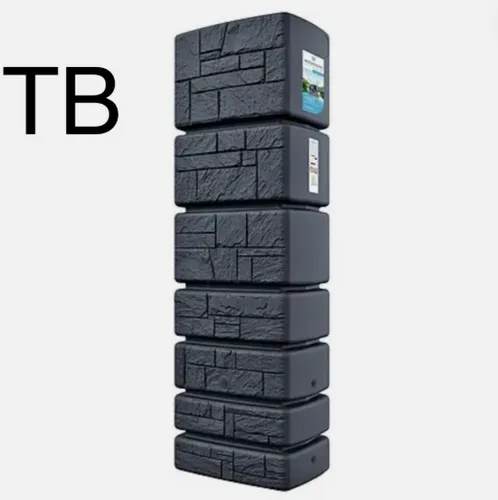 4rain Regenwasser-Wandtank Slim graphitgrau 330 l - Regentonnen & Wassertanks, platzsparender 330 l Wandtank für umweltfreundliche Regenwassernutzung und effiziente Gartenbewässerung.