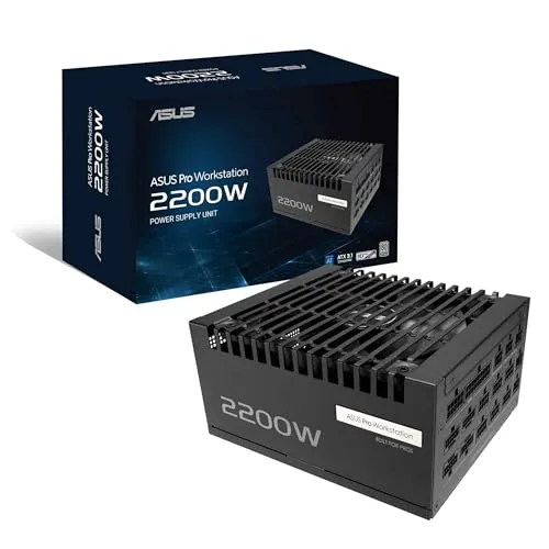 ASUS Pro WS 2200W PLATIN | Hochleistungs-PC-Netzteil - 2200 Watt, ATX 12V Version 3.1, 80 PLUS Platinum, für maximale Effizienz und Leistung in Workstations.