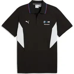 BMW M Motorsport Poloshirt Sportswear, Offizieller Fanartikel, Schwarzes Polo mit M-Farbstreifen & Kontrasteinsätzen, Baumwollmix - Schwarz - XXL
