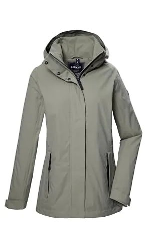 G.I.G.A. DX Damen Funktionsjacke wasserdicht/Outdoorjacke mit abzippbarer Kapuze GS 53 WMN JCKT, helloliv, 46, 42839-000