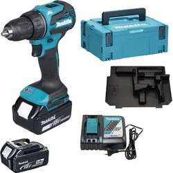 Makita DDF490RTJ Akku-Bohrschrauber – Leistungsstark und effizient - Leistungsstarker Akku-Bohrschrauber mit bürstenlosem Motor, ideal für professionelle Anwendungen. Inklusive zwei 5,0 Ah Akkus und Schnellladegerät für maximale Effizienz.