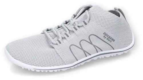 Dockers by Gerli Barfußschuh Sneaker, hellgrau-grau - Minimalschuhe mit herausnehmbarem Wechselfußbett für individuellen Komfort, ideal für sportliche Freizeitaktivitäten.