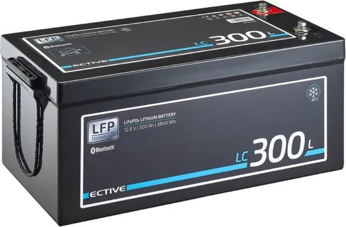ECTIVE LC 300L BT LT 12V Lithium Versorgungsbatterie 300 Ah - Solarenergie-Zubehör mit Bluetooth-Modul, wartungsfrei und korrosionsbeständig – ideal für Camping und mobile Anwendungen.
